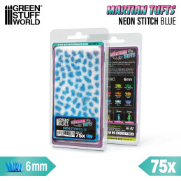 Touffes d'herbe martienne - NEON STITCH BLUE | Touffes Martien Fluorescent