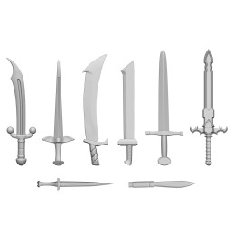 3D-Druckset - Schwerter & Dolche | Infanteriewaffen Waffen und Zubehör