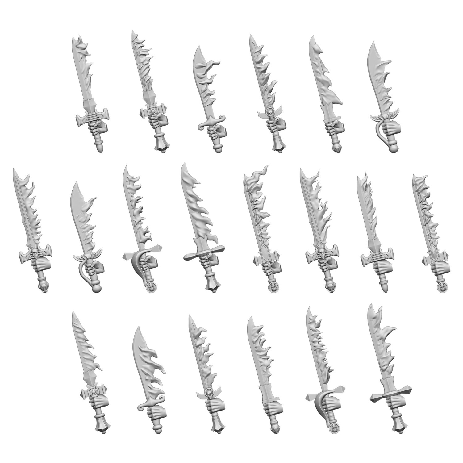 3D-Druckset - Feuerschwerter 3D-Druckset - Feuerschwerter