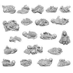 Vestiges de squelettes 1:48 en résine | Squelettes morts-vivants