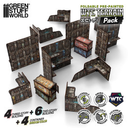 Pack de escenografía WTC plegable pre-pintada | Escenografía oficial WTC compatible torneos Warhammer 40k competitivos Pack de escenografía WTC plegable pre-pintada | Escenografía oficial WTC compatible torneos Warhammer 40k competitivos
