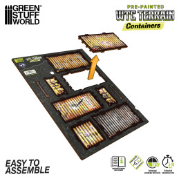 Contenitore WTC preverniciato | Scenografia ufficiale WTC compatibile con i tornei competitivi Warhammer 40k