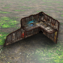 Vorbemalte zusammenklappbare WTC-Ruine mit zwei Etagen - Sci-Fi Vorbemalte zusammenklappbare WTC-Ruine mit zwei Etagen - Sci-Fi