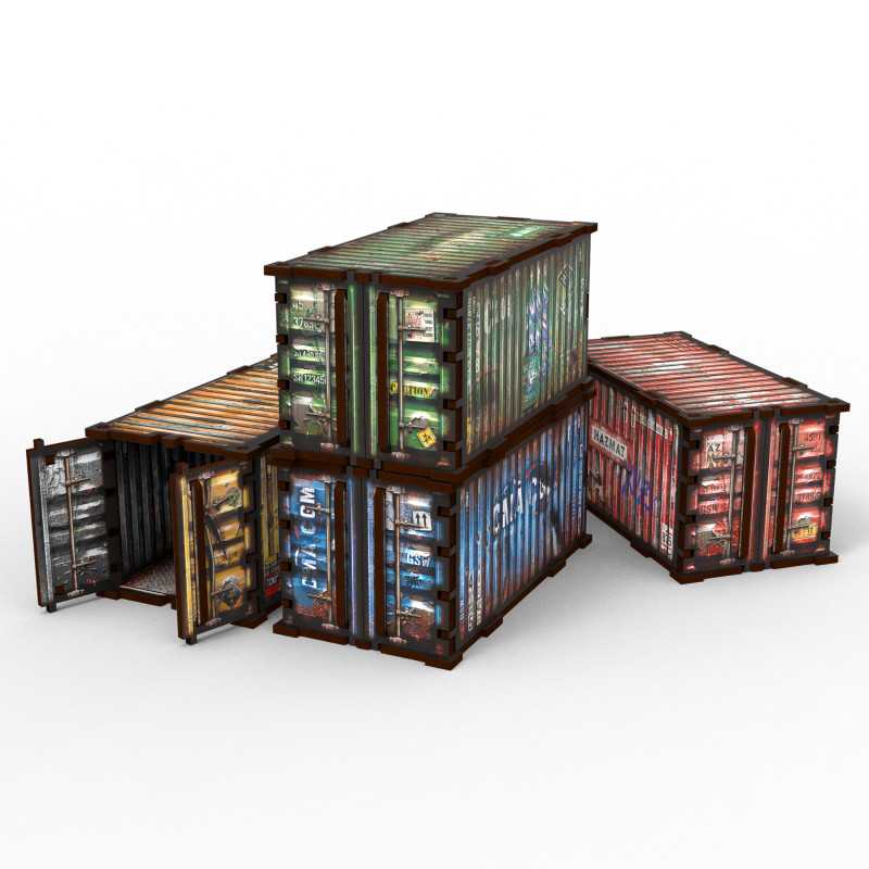 Contenedores WTC prepintado (Pack x4) Contenedores WTC prepintado (Pack x4)