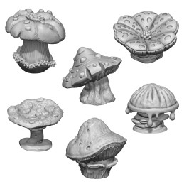 Set stampato in 3D - Funghi Grossi XL
