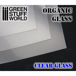 Klare organische Glasplatte