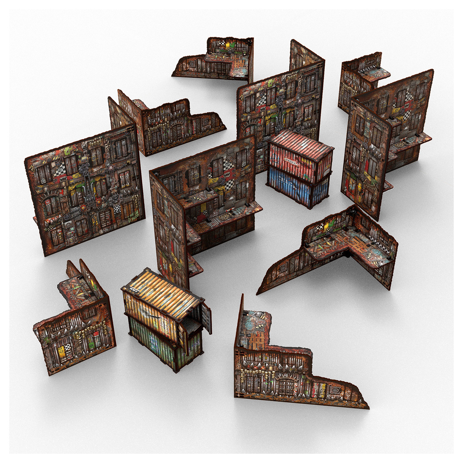 Vorbemaltes faltbares WTC-Geländeset - Orks (4+6+4) Vorbemaltes faltbares WTC-Geländeset - Orks (4+6+4)