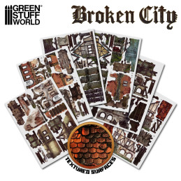 Broken City - Terrain Set | Cardboard Scenery Broken City - Terrain Set | Cardboard Scenery