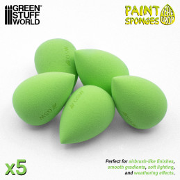 Teardrop paint sponges | Craft sponges for model making and crafts