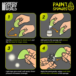 Teardrop paint sponges | Craft sponges for model making and crafts