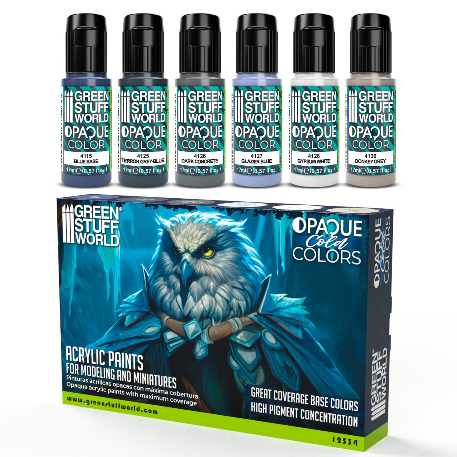 Opaque Paint Set - Cold Colours | Model Paint Sets