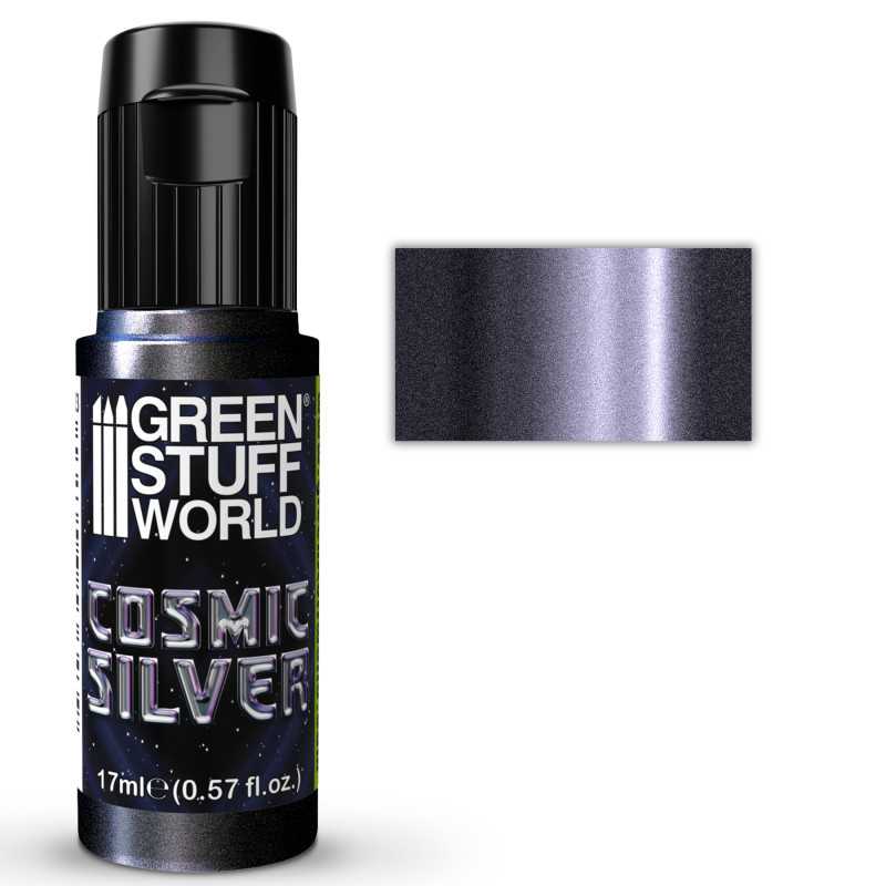 Silver metallic paint for decorating your figures and dioramas. | Cosmic Silver Effect Paint