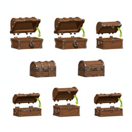 3D printed set - Dungeon Chests 1:48-1:35 | DnD Bits
