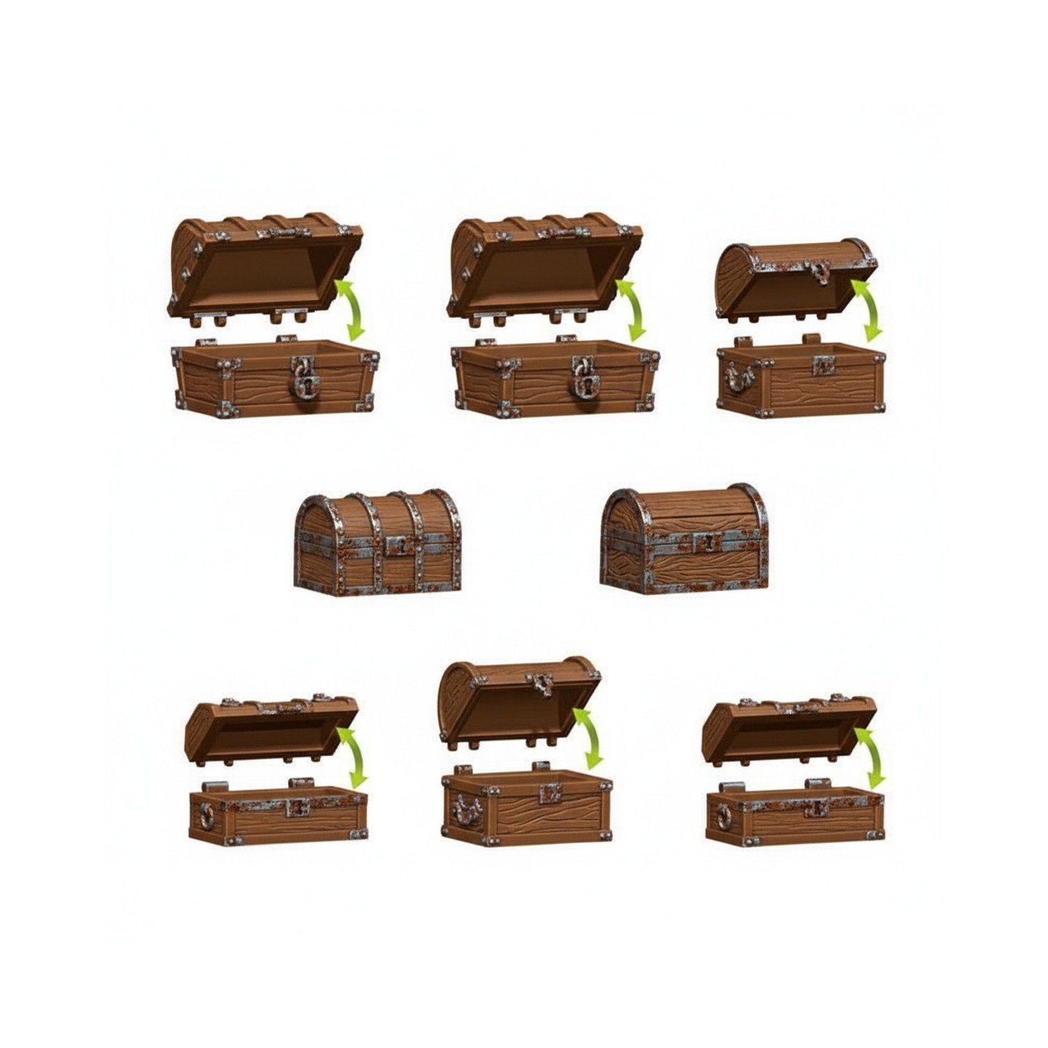 3D printed set - Dungeon Chests 1:48-1:35 | DnD Bits