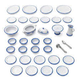 Set de vaisselle pour maquettes et dioramas 1:48–1:35 | Assiettes et récipients pour manger