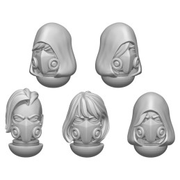 Cabezas Enmascaradas Hermanas de Batalla del Arrepentimiento | Cabezas battle sisters