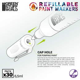 Caja Rotuladores Recargables 1 (x30) | Marcador rellenable