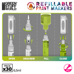 Boîte de marqueurs rechargeables 2 | Stylo-feutre rechargeable