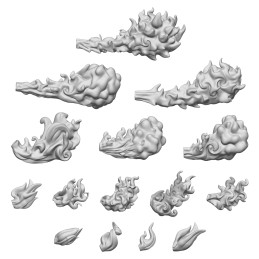 Set impreso en 3D - Efecto Lanzallamas Efectos especiales y disparos
