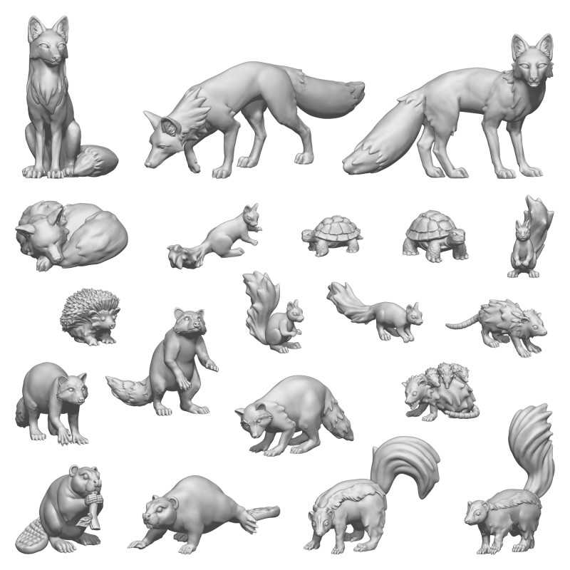 Resin Forest Animals | Miniature Forest Critters Resin Forest Animals | Miniature Forest Critters