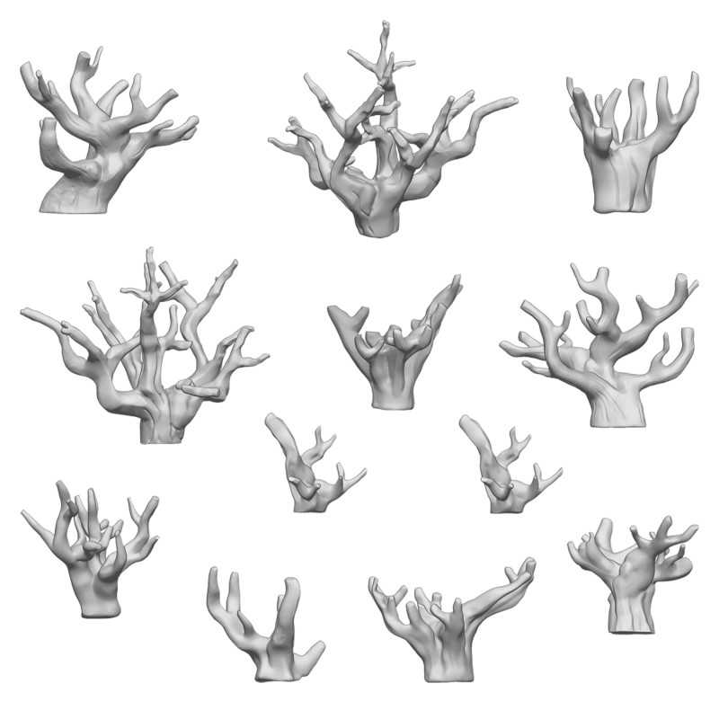 Set imprimé en 3D - Arbustes Secs Set imprimé en 3D - Arbustes Secs