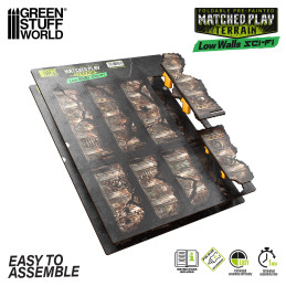 Matched Play Pre-painted Low Walls (Pack x8)