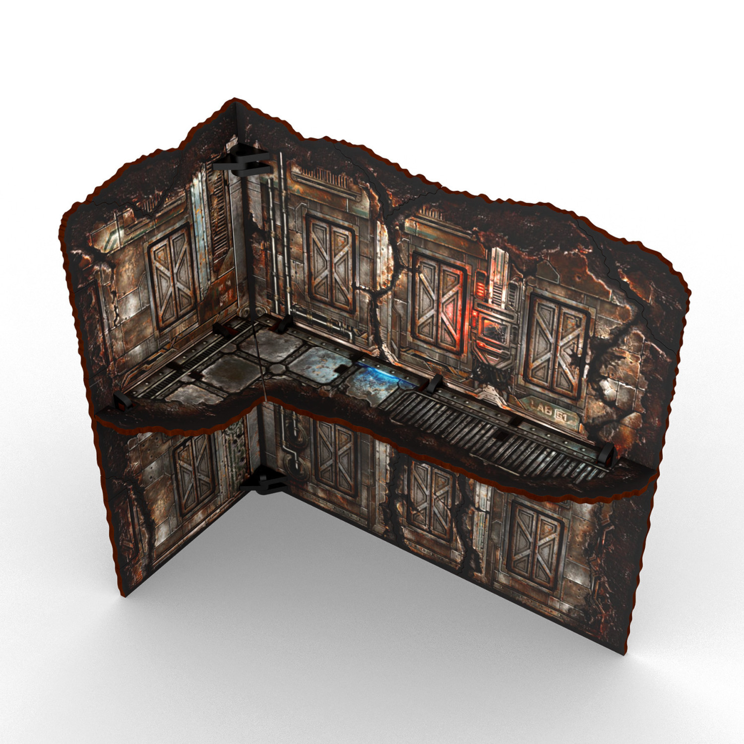 Matched Play Pre-Painted Foldable Large L-shaped Ruin - Sci-fi Matched Play Pre-Painted Foldable Large L-shaped Ruin - Sci-fi