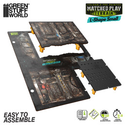Matched Play Pre-Painted Foldable Small L-shaped Ruin - Sci-fi