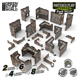 Pre-Painted Foldable Matched Play terrain pack - Sci-fi