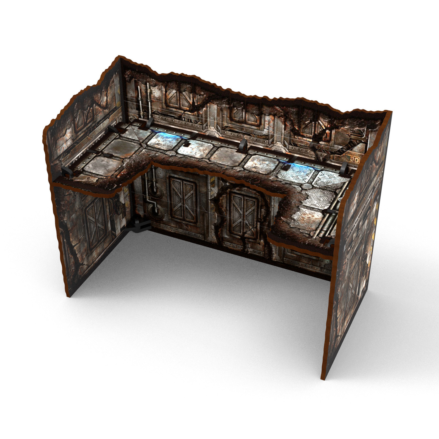 Matched Play Pre-Painted Foldable U-shaped Ruin - Sci-fi