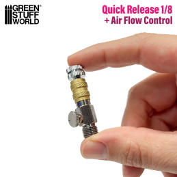 QuickRelease Adaptor with Air Flow Control 1/8 | Airbrushing QuickRelease Adaptor with Air Flow Control 1/8 | Airbrushing