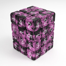 36x Dados D6 12mm - Rosa Marmol
