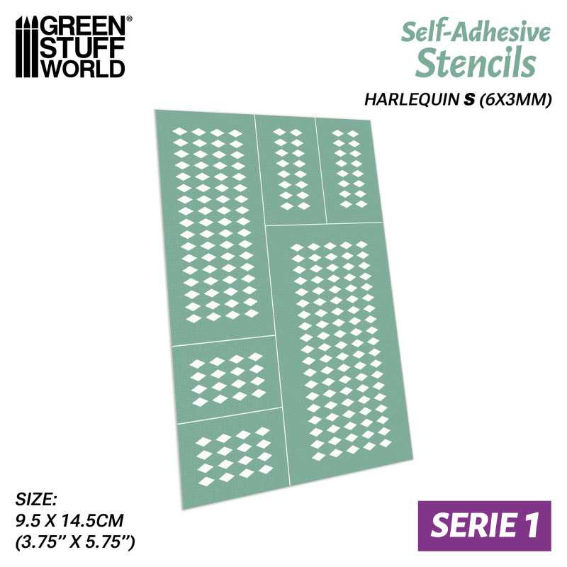 Self-adhesive stencils - Harlequin S - 6x3mm | Adhesive stencils