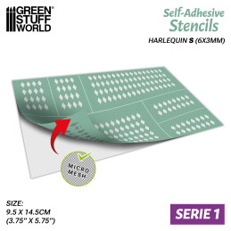 Self-adhesive stencils - Harlequin S - 6x3mm | Adhesive stencils