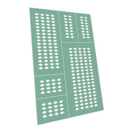 Selbstklebende Schablonen - Harlekin S - 6x3mm | Selbstklebende Schablonen