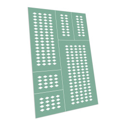 Stencil autoadesivi - Arlecchino S - 6x3mm | Stencil adesivi Stencil autoadesivi - Arlecchino S - 6x3mm | Stencil adesivi