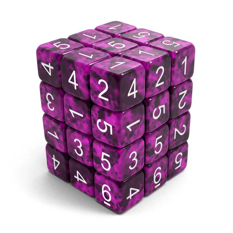 36x D6 12mm Dés de Jeu - Violet Noir