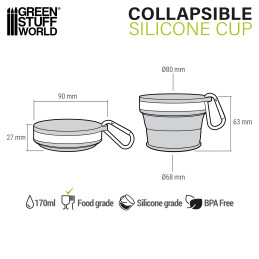 Silicone collapsible cup 170ml