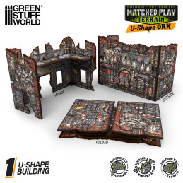 Matched Play Pre-Painted Foldable U-shaped Ruin - Orks