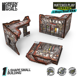 Vorbemalte zusammenklappbare kleine Ruine in L-Form Matched Play - Orks Vorbemalte zusammenklappbare kleine Ruine in L-Form Matched Play - Orks