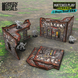 Vorbemalte zusammenklappbare kleine Ruine in L-Form Matched Play - Orks Vorbemalte zusammenklappbare kleine Ruine in L-Form Matched Play - Orks