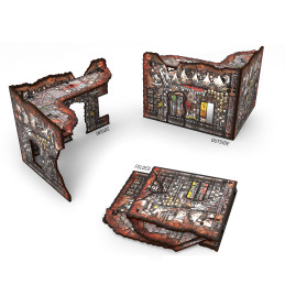 Ruine petite en forme de L pliable prépeinte Matched Play - Orks