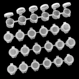 24x Pot de Mélange Vides 3 ml pour peintures et mélanges