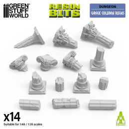 Ruines de colonnes grecques | Bits en résine pour maquettes