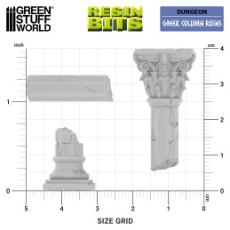 Greek Column Ruins | Resin bits for scale models