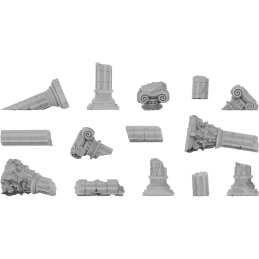 Greek Column Ruins | Resin bits for scale models