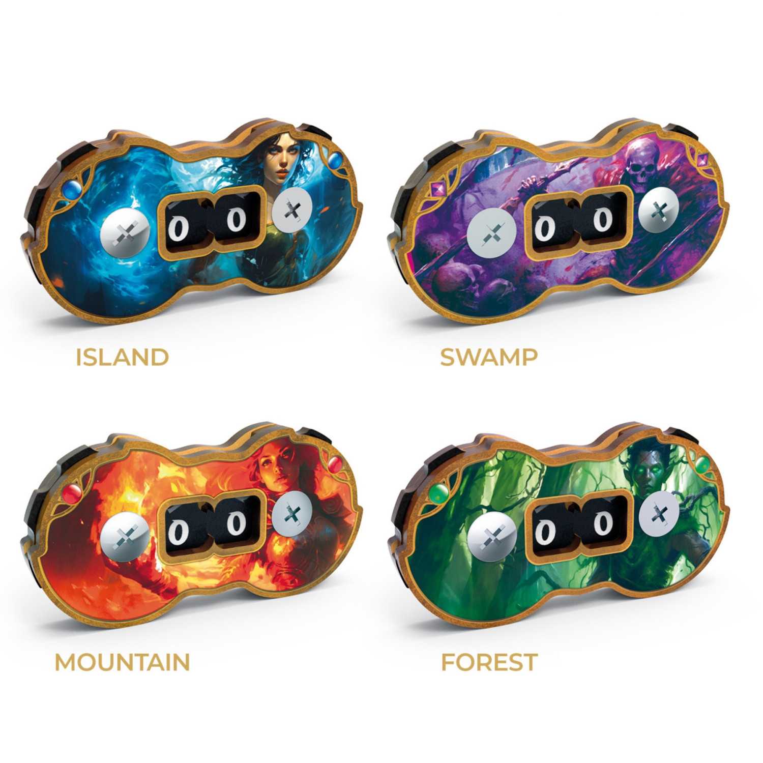 Contatore di Vita Doppio Set x4 per giochi da tavolo e Magic Contatore di Vita Doppio Set x4 per giochi da tavolo e Magic