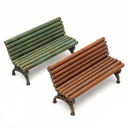 City benches printed in 3D for miniatures and Wargames