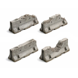 Barrières Jersey endommagées | Murs Jersey brisées en résine