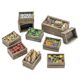 Wooden Food Crates 1:48 | Modeling and model kits